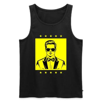 Groom Wedding Cool - Men's Premium Organic Tank Top - black - Front - Michal (187cm)