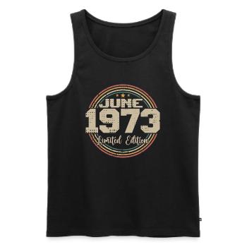 Geboren im Juni 1973 Geburtstag 11973 Juni 1973 Juni - Männer Premium Bio Tank Top - Schwarz - Vorne - AI Model Male 178 light (178cm)