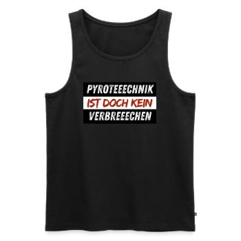 Pyrotechnik ist doch kein Verbrechen Balkon Ultra - Männer Premium Bio Tank Top - Schwarz - Vorne - AI Model Male 178 light (178cm)
