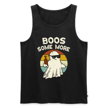 Halloween Boos Some More Ghost Beer - Men's Premium Organic Tank Top - black - Front - Michal (187cm)