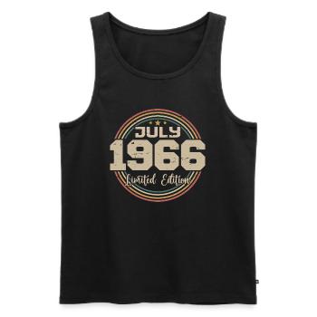 1966 Birthday July 1966 Gift July 1966 - Men's Premium Organic Tank Top - black - Front - Michal (187cm)