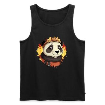 Pompiers Panda - Débardeur bio Premium Homme - noir - Devant - Michal (187cm)