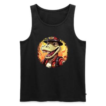 Krokodile Feuerwehr - Männer Premium Bio Tank Top - Schwarz - Vorne - Michal (187cm)
