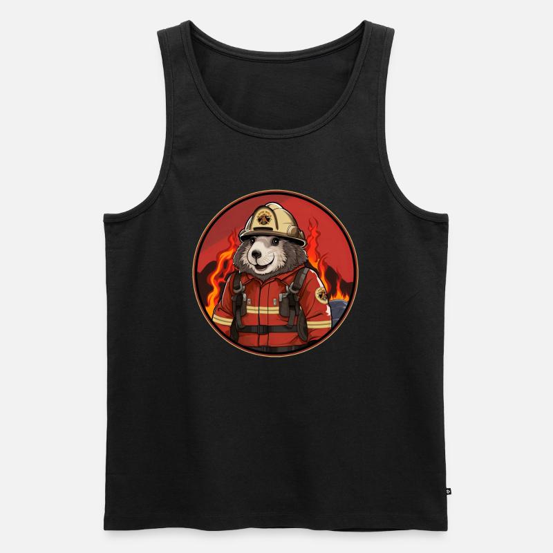 Mole Fire Brigade - Men's Premium Organic Tank Top - black