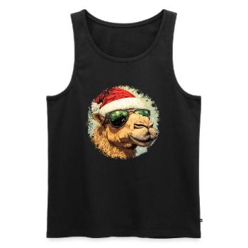 Kamel Weihnachtsmann - Männer Premium Bio Tank Top - Schwarz - Vorne - Michal (187cm)
