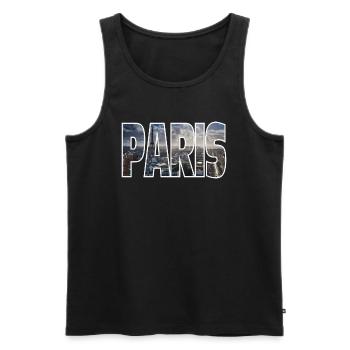 Paris - Débardeur bio Premium Homme - noir - Devant - Michal (187cm)