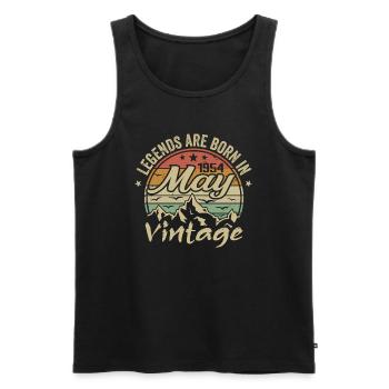 May 1954 Birthday Gift 1954 Vintage 1954 - Men's Premium Organic Tank Top - black - Front - Michal (187cm)