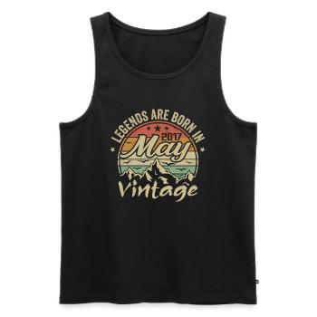 Mai 2017 Geburtstagsgeschenk 2017 Jahrgang 2017 - Männer Premium Bio Tank Top - Schwarz - Vorne - Michal (187cm)