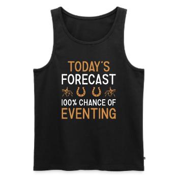 Rider Today's Forecast Eventing - Männer Premium Bio Tank Top - Schwarz - Vorne - AI Model Male 178 light (178cm)