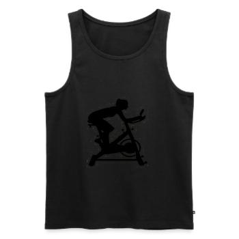 INDOOR CYCLING FITNESS COURSE WORKOUT SPIN SPORT GYM - Men's Premium Organic Tank Top - black - Front - AI Model Male 178 light (178cm)