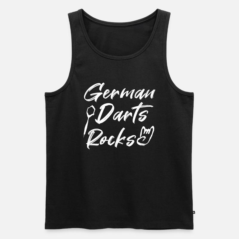 German Darts Rocks - Männer Premium Bio Tank Top - Schwarz