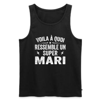 This Is What a Funny Wedding Super Husband Looks Like - Men's Premium Organic Tank Top - black - Front - AI Model Male 178 light (178cm)