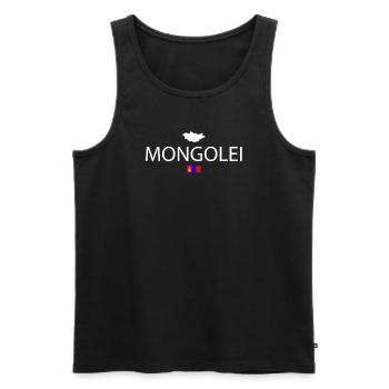 Mongolei Reise - Männer Premium Bio Tank Top - Schwarz - Vorne - AI Model Male 178 light (178cm)