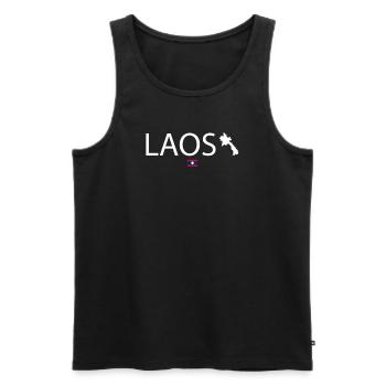 Île du Laos Vacances - Débardeur bio Premium Homme - noir - Devant - Michal (187cm)