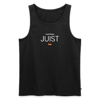 Juist Urlaub - Männer Premium Bio Tank Top - Schwarz - Vorne - AI Model Male 178 light (178cm)