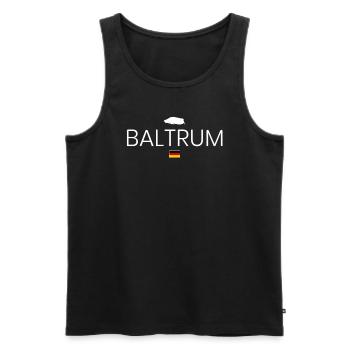 Baltrum Urlaub - Männer Premium Bio Tank Top - Schwarz - Vorne - AI Model Male 178 light (178cm)