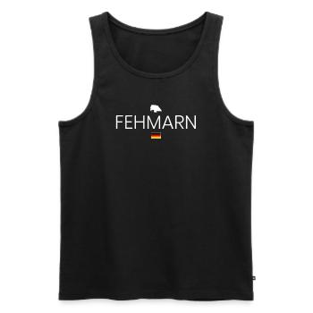 Insel Fehmarn - Männer Premium Bio Tank Top - Schwarz - Vorne - Michal (187cm)