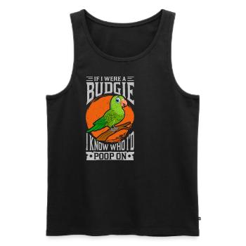 Papagei Sittich - Männer Premium Bio Tank Top - Schwarz - Vorne - AI Model Male 178 light (178cm)