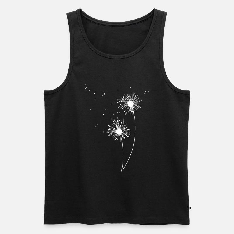 Pusteblume - Männer Premium Bio Tank Top - Schwarz