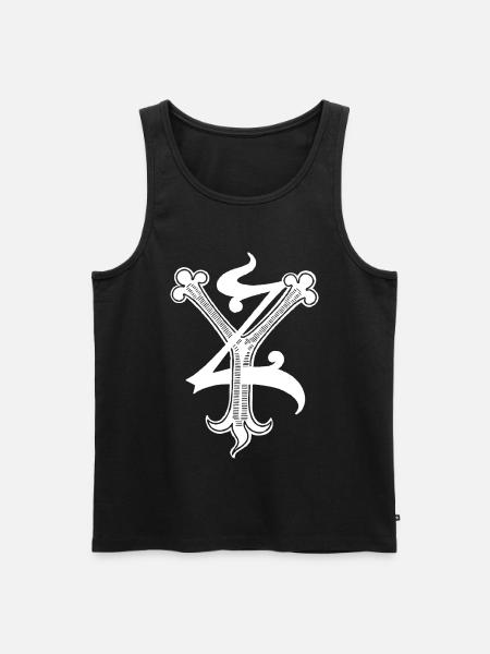 Letters YZ Rapp art - Men's Premium Organic Tank Top - black