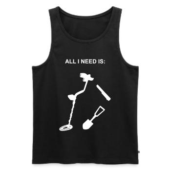 pontoons, probe walker, metal detector, metal finder - Men's Premium Organic Tank Top - black - Front - Michal (187cm)