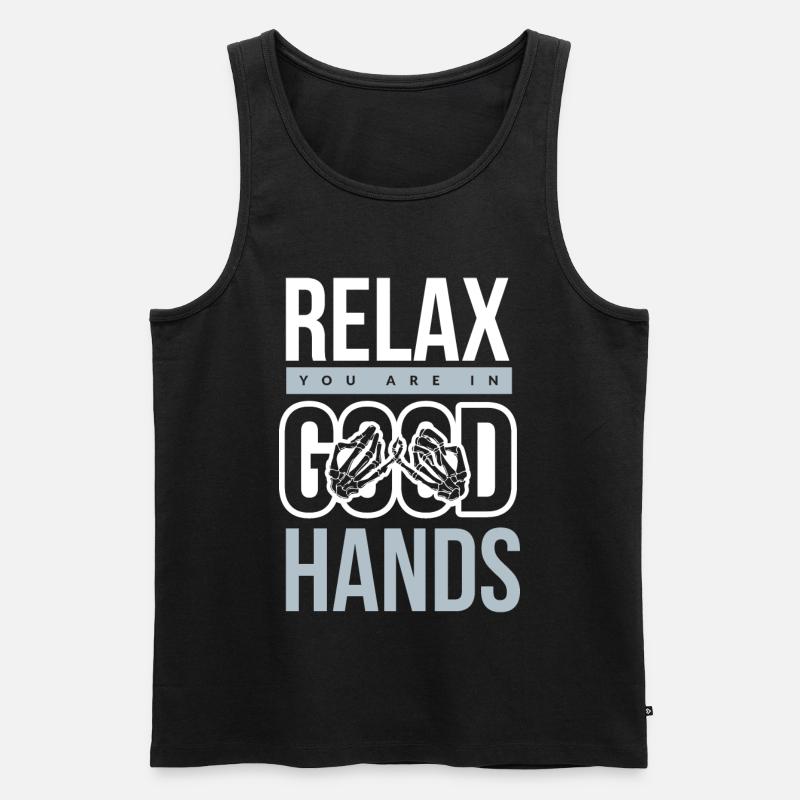Physiotherapie - Männer Premium Bio Tank Top - Schwarz
