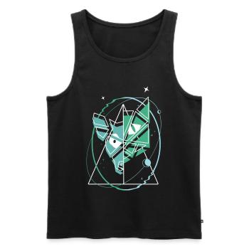 Hund und Katze Abstrakt - Männer Premium Bio Tank Top - Schwarz - Vorne - AI Model Male 178 light (178cm)
