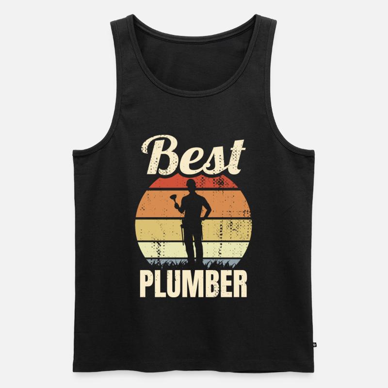 Bester Klempner - Männer Premium Bio Tank Top - Schwarz