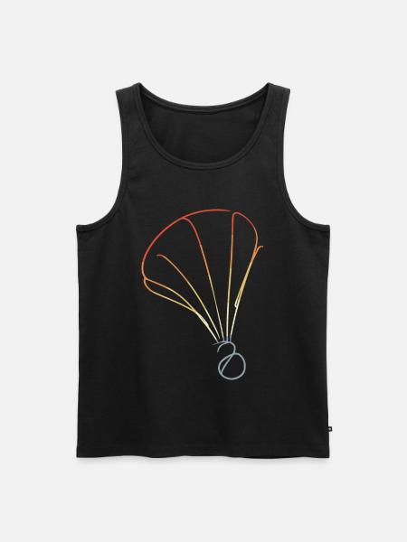 Retro Shuttlecock Sketch - Men's Premium Organic Tank Top - black