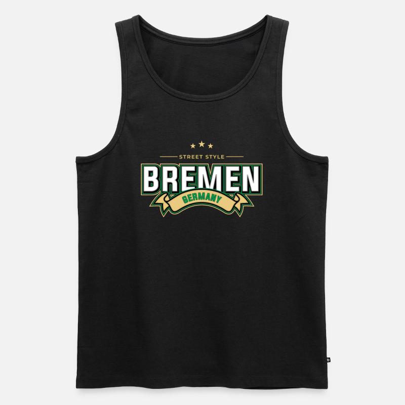 Bremen - Männer Premium Bio Tank Top - Schwarz