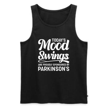 Funny Parkinsons Awareness - Men's Premium Organic Tank Top - black - Front - AI Model Male 178 light (178cm)