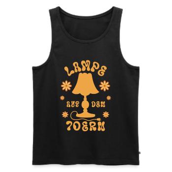 Lampe aus den 70ern - Männer Premium Bio Tank Top - Schwarz - Vorne - AI Model Male 178 light (178cm)