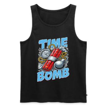 Time Bomb – Explosives Streetwear-Design - Männer Premium Bio Tank Top - Schwarz - Vorne - AI Model Male 178 light (178cm)