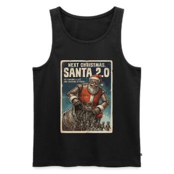 Santa 2.0 Cyborg - Men's Premium Organic Tank Top - black - Front - Michal (187cm)