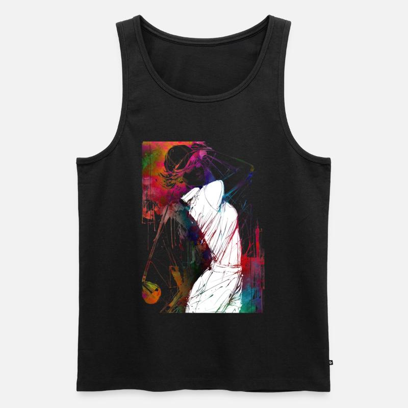 Golfspieler #golf - Männer Premium Bio Tank Top - Schwarz