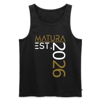 Matura 2026 - Men's Premium Organic Tank Top - black - Front - Michal (187cm)