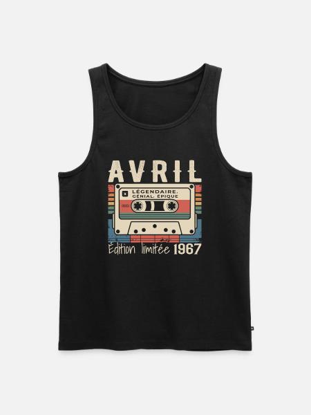 avril 1967 April 1967 - Débardeur bio Premium Homme - noir