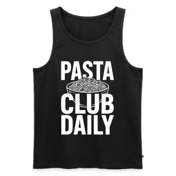 Club des pâtes Daily pour les amateurs de pâtes - Débardeur bio Premium Homme - noir - Devant - Michal (187cm)