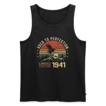 Vintage 1941 Limited Edition 1941 Retro 1941 - Men's Premium Organic Tank Top - black - Front - Michal (187cm)