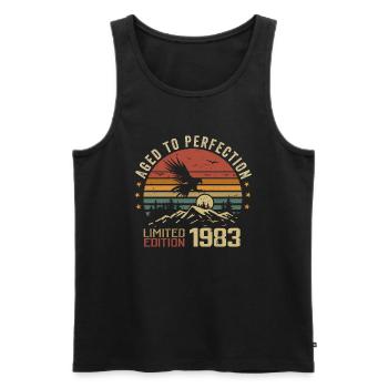 Vintage 1983 Limited Edition 1983 Retro 1983 - Men's Premium Organic Tank Top - black - Front - Michal (187cm)