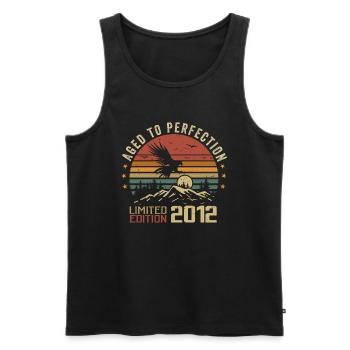 Jahrgang 2012 Limitierte Auflage 2012 Retro 2012 - Männer Premium Bio Tank Top - Schwarz - Vorne - AI Model Male 178 light (178cm)