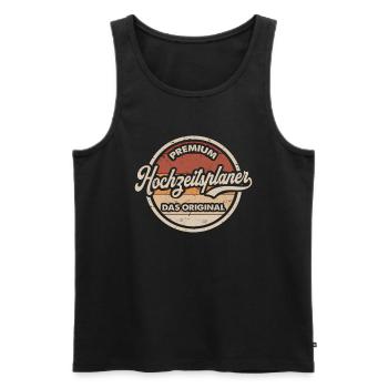 Hochzeitsplaner Original Hochzeit Planer - Männer Premium Bio Tank Top - Schwarz - Vorne - Michal (187cm)
