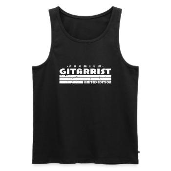 Gitarrist Limited Edition Gitarre Lustiges Gitarre - Männer Premium Bio Tank Top - Schwarz - Vorne - Michal (187cm)