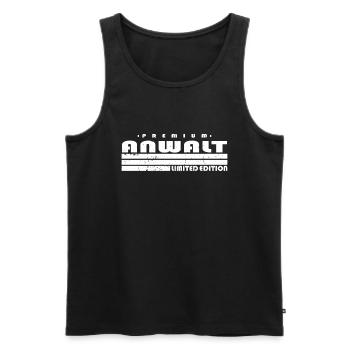 Anwalt Limited Edition Jura Lustiges Anwalt - Männer Premium Bio Tank Top - Schwarz - Vorne - Michal (187cm)