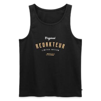 Redakteur Limited Edition - Männer Premium Bio Tank Top - Schwarz - Vorne - Michal (187cm)