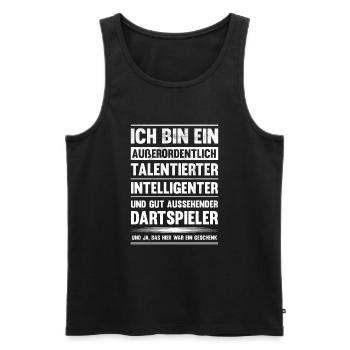 Darts Talentierter Dartspieler Lustiges Dart - Männer Premium Bio Tank Top - Schwarz - Vorne - Michal (187cm)
