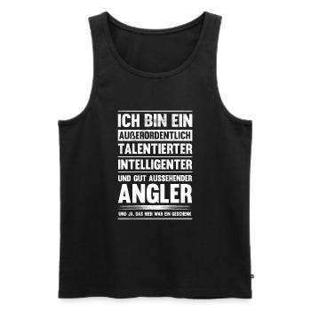 Angler Humor Angelrute Angeln Lustiges Fischer - Männer Premium Bio Tank Top - Schwarz - Vorne - Michal (187cm)