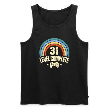 31st Birthday Level 31 Complete 31 Years Gamer - Men's Premium Organic Tank Top - black - Front - AI Model Male 178 light (178cm)