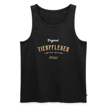 Tierpfleger Limited Edition Tierpflege - Männer Premium Bio Tank Top - Schwarz - Vorne - Michal (187cm)