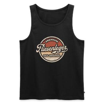 Fliesenleger Original Vintage Fliesenlegen - Männer Premium Bio Tank Top - Schwarz - Vorne - Michal (187cm)